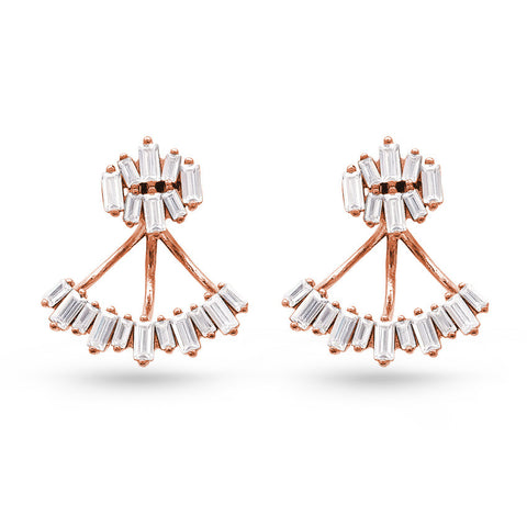 White Swarovski Crystal Drop Earrings No.2