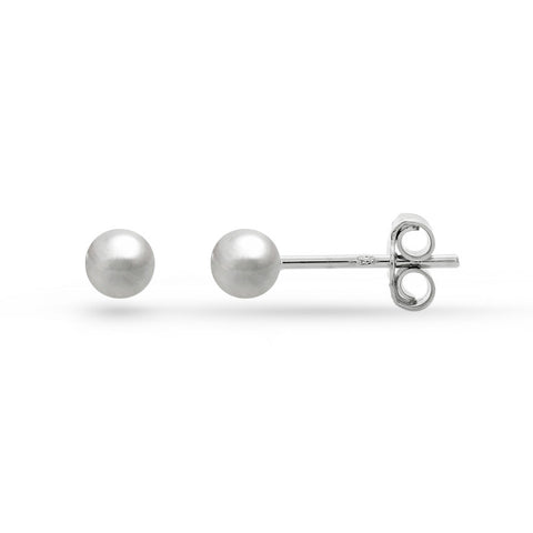 Silver Ball Stud Earrings (4mm)