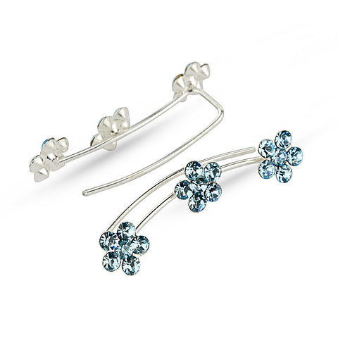 Amethyst & Swiss Blue Topaz Stud Earrings