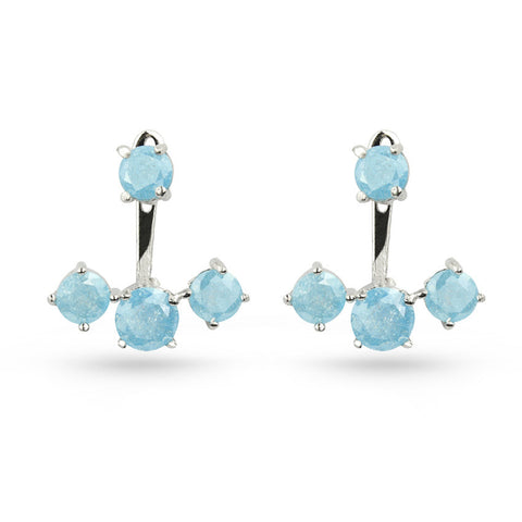 Fuchsia Swarovski Crystal Stud Earrings