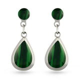 Green Malachite Drop Earrings