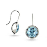 Aquamarine Bella Swarovski Crystal Sterling Silver Drop Earrings No.2