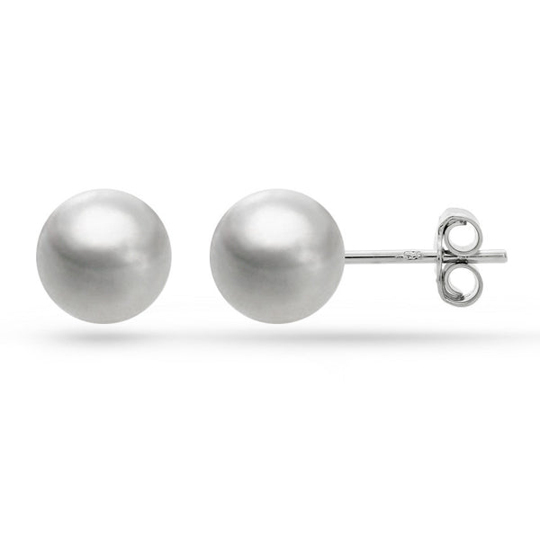 Silver Ball Stud Earrings 10mm