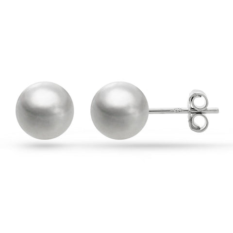Silver Ball Stud Earrings (10mm)
