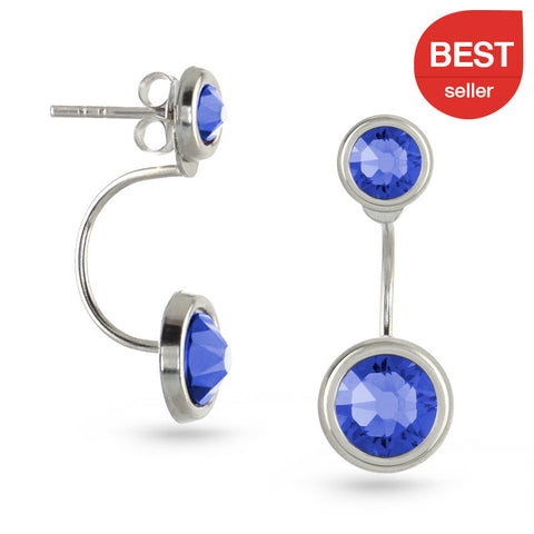 Blue Zircon Swarovski Crystal Stud Earrings