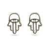 Hamsa Crystal Stud Earrings