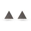 Triangle Sterling Silver Checker Pattern Stud Earrings