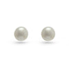 White Pearl Stud Earrings Small