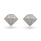 Diamond Cut Stud Earrings
