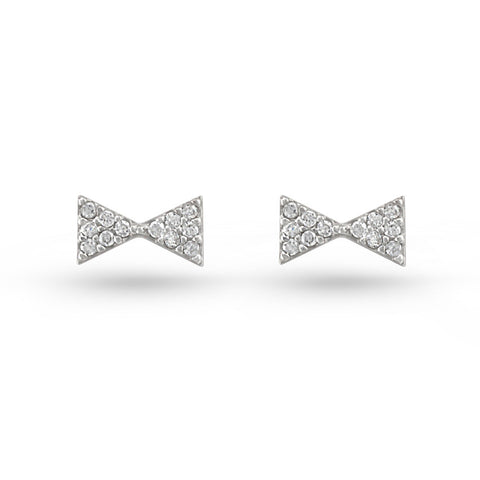 Silver Triangle & Rose Gold Triangle Stud Earrings