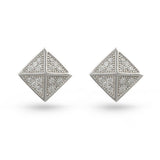 Pyramid Cut Stud Earrings