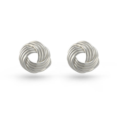Cubic Zirconia Heart Stud Earrings (6mm)