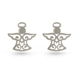 Angel Sterling Silver Stud Earrings
