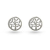 Tree Of Life Circle Stud Earrings