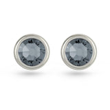 Silver Night Swarovski Crystal Stud Earrings